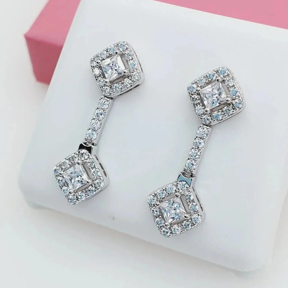 "925 Sterling Silver Cubic Zirconia Earrings, U19254677 - Picture 2 of 11